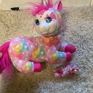 Magical Pink Unicorn Plush with Stars